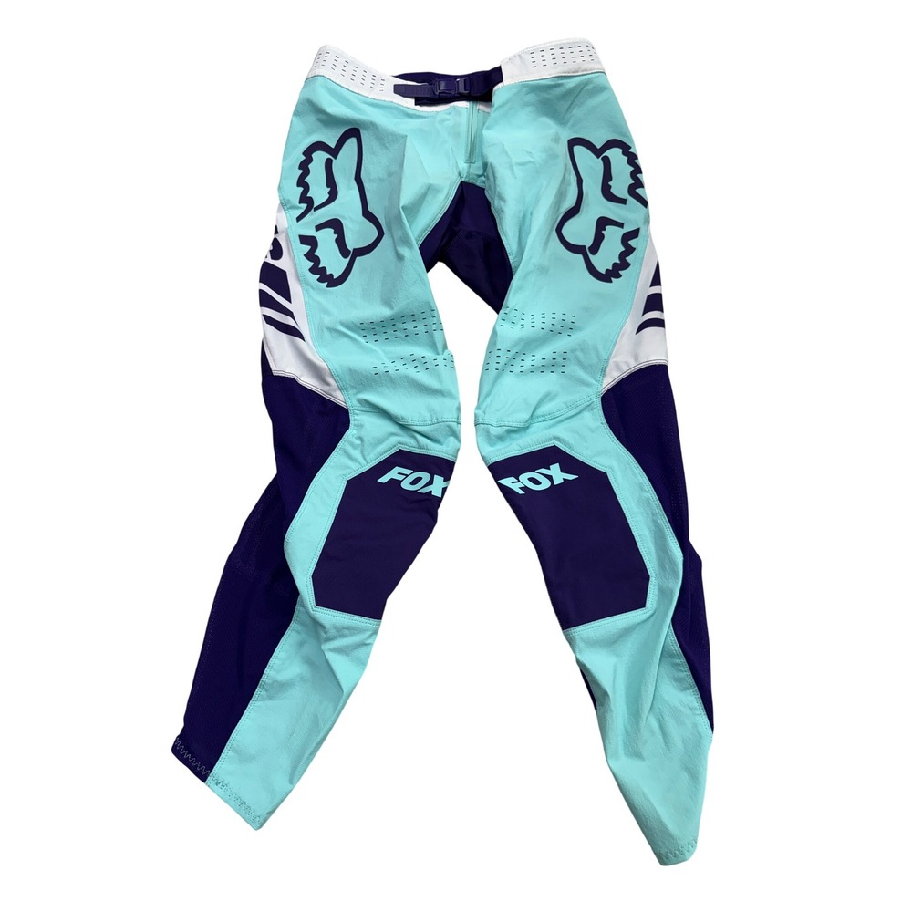 Fox Racing Flexair Motocross Pants Teal Purple White Size 12 MX Gear Racing
